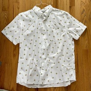 Banana patterned short sleeve button down